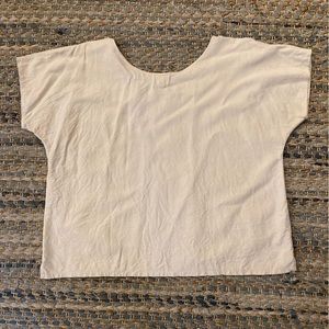 Uniform Handmade 100% Silk Box Top in Cream